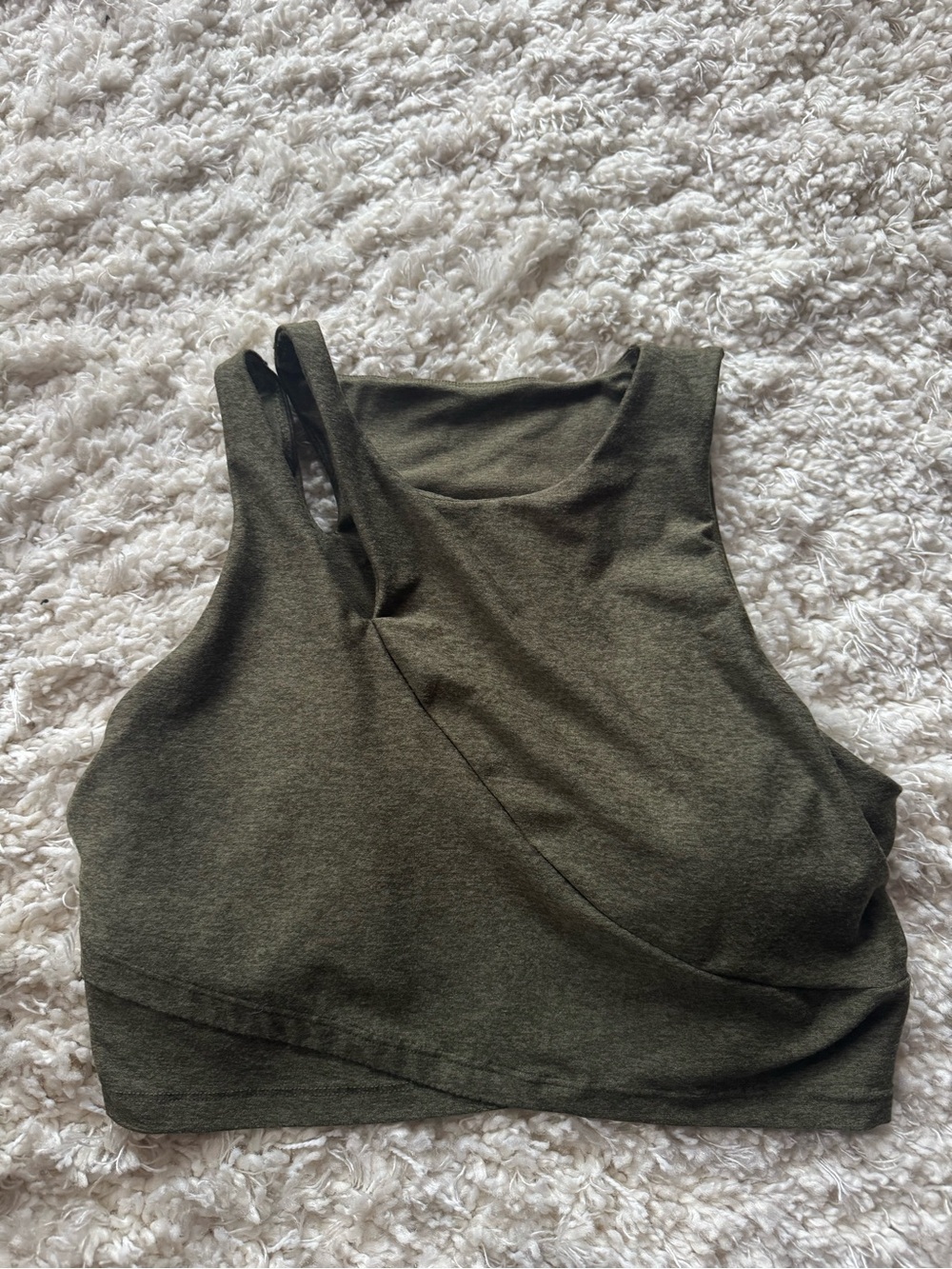 Old Navy Olive Crossover Padded Tank Camisole • M